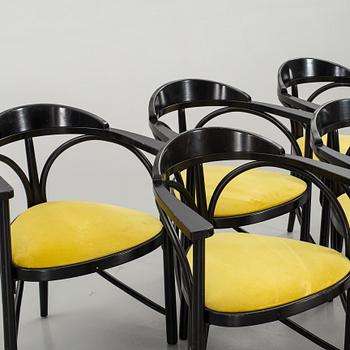 KARMSTOLAR, 6 st märkta; Thonet 1900-talets andra hälft.