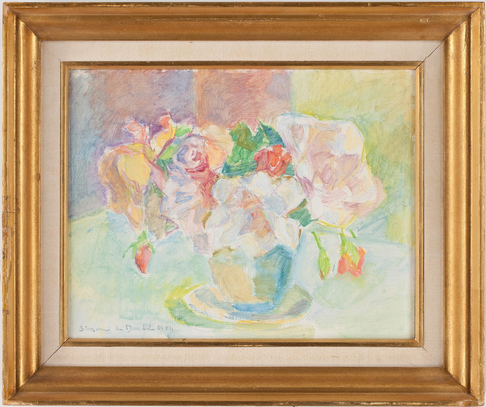 SIMONE DE DARDEL, olja på pannå, sign o dat 1946.