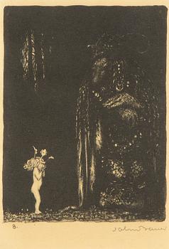 John Bauer, "En sådan eländig liten bleknos, sa Trollet".