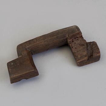 A WOODEN OFFERING BOX, probably 17th century.