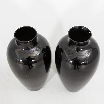 A set of two Venini 1980 glass urns.