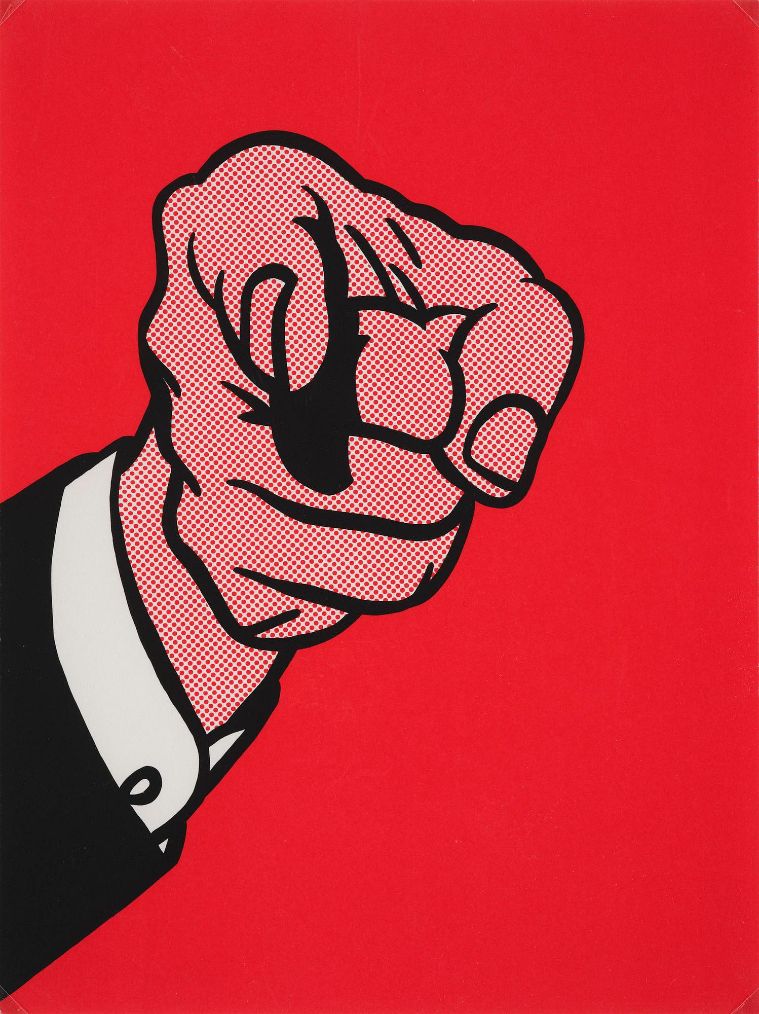 Roy Lichtenstein, "Finger Pointing", ur "New York Collection for Stockholm".