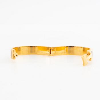 Hermès, bracelet "Clic H", Marron glacé.