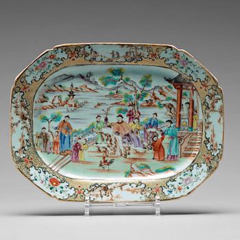 FAT, kompaniporslin. Qingdynastin, Qianlong (1736-95)."Rockefeller pattern".