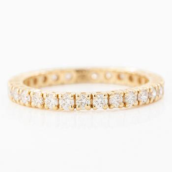 Ring, full eternity band, 18K gold set with brilliant-cut diamonds.