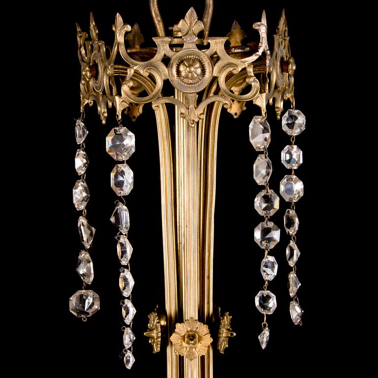 A late 19th century candle chandelier.