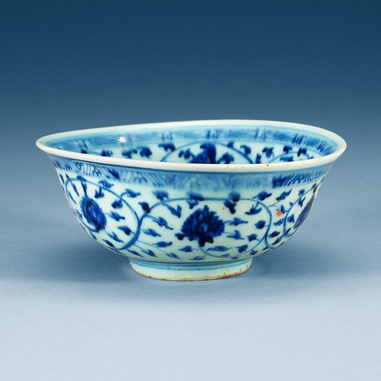 A blue and white bowl, Ming dynasty (1368-1644).