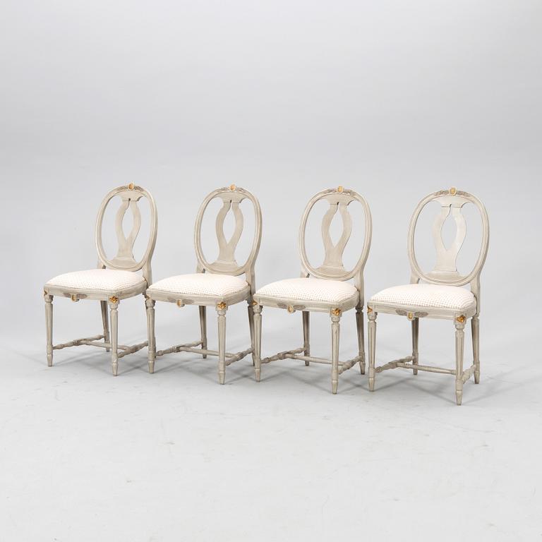 Dining set 9 pieces Gustavian style mid/second half of the 20th century.