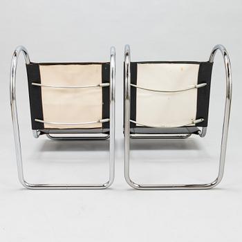 LUDWIG MIES VAN DER ROHE, a set of 1970-1980's 4+2, 'MR10' chairs for Thonet.