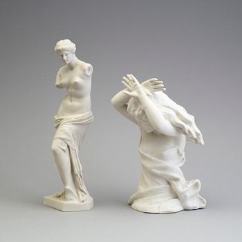 TWO PARIAN FIGURES, Gustafsberg 1907 and 1913.