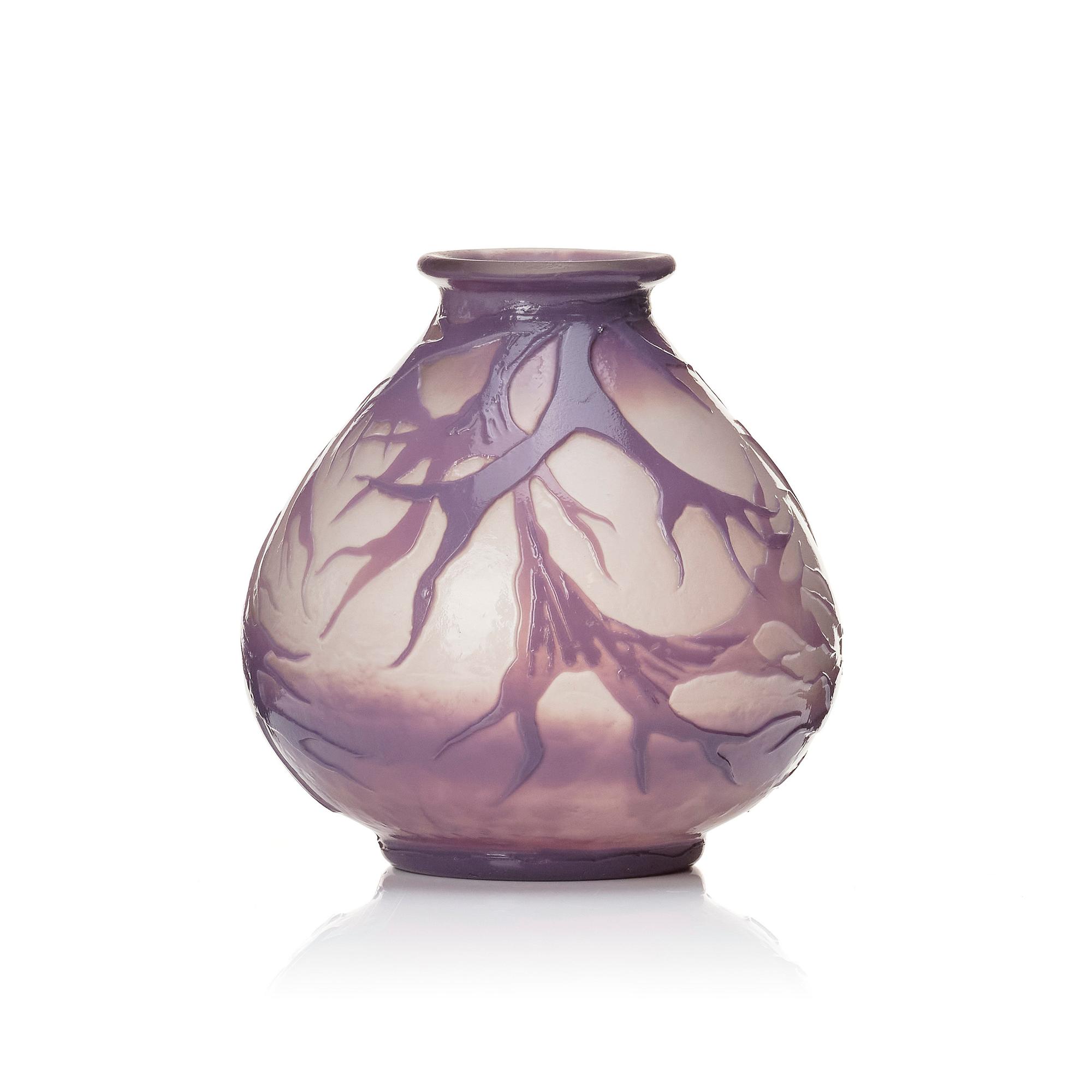 Gunnar G:son Wennerberg, an Art Nouveau cameo glass vase, Kosta, Sweden.