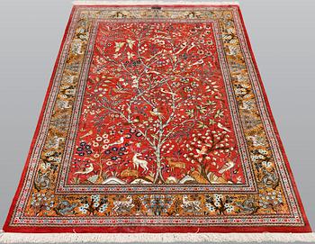 Matta, Gohm, figural, silke, signerad, ca 149 x 96 cm.