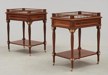 A pair of late Gustavian tables signed by Gottlieb Iwersson 1800.