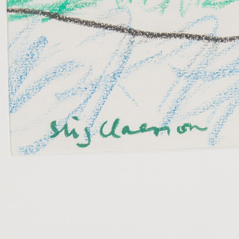 STIG CLAESSON, pastell, signed.