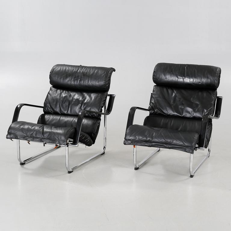 A pair of "Remmi 817H-1K" chairs, designed by Yrjö Kukkapuro in 1969, made by Haimi Oy or Avarte Oy.