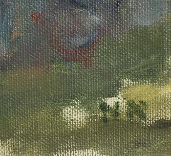 Nils Nilsson, olja på duk, signerad NN.