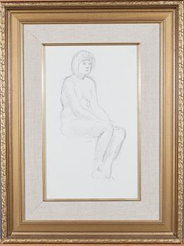 ONNI OJA, lyijykynäpiirustus, signeerattu.