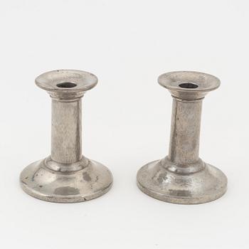 A Dragsted, a pair of similar pewter candlesticks, first half of the 20th century.
