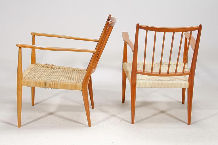 KARMSTOLAR, ett par, Josef Frank, modell 508. Formgiven 1932.