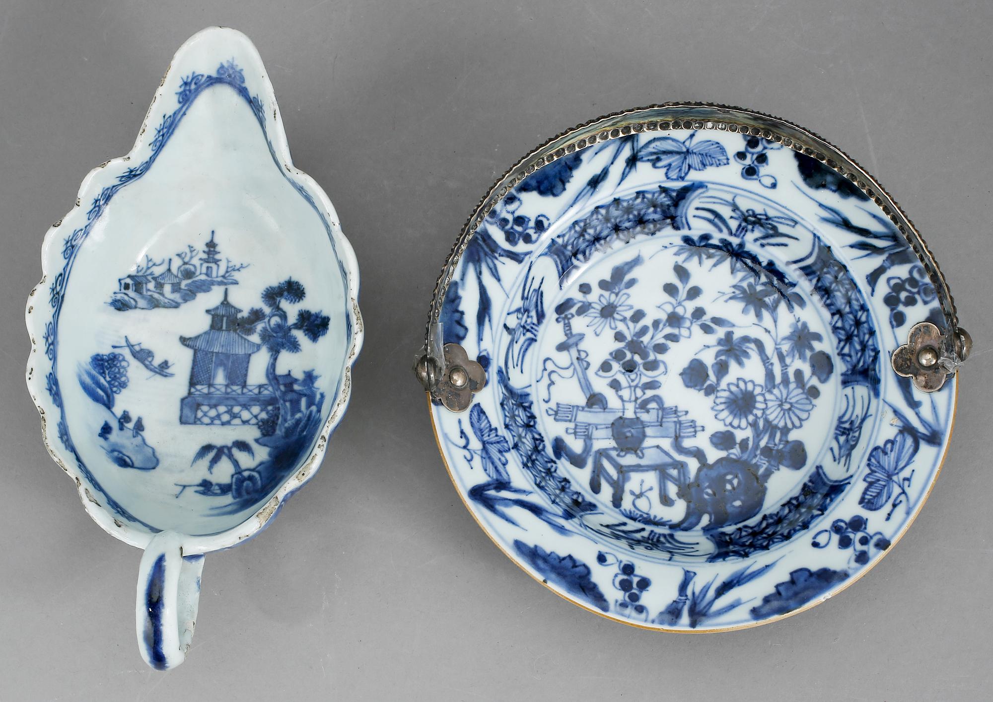 SÅSSNIPA och FAT, porslin, Kina, Qingdynastin, 1700-tal.