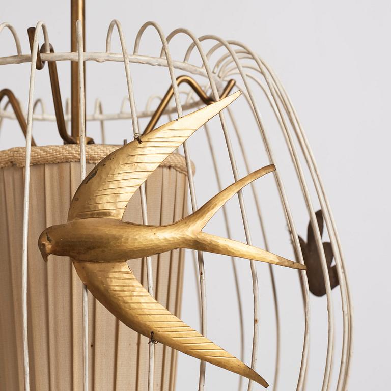 Hans Bergström, taklampa, modell "3", ateljé Lyktan, Åhus 1940-50-tal.