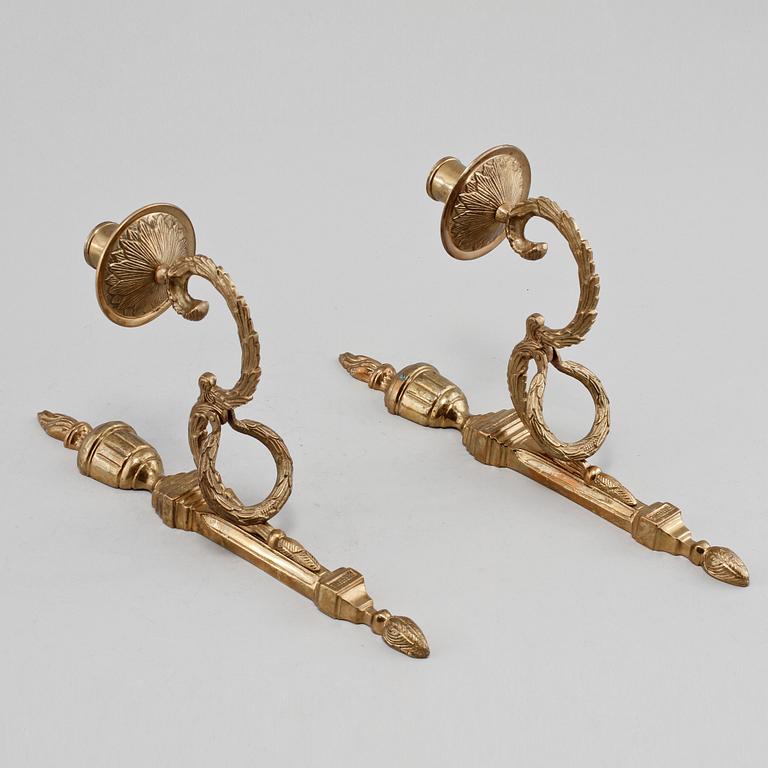 VÄGGAPPLIQUER, ett par, mässing, "Törne", ur IKEA:s 1700-talskollektion, 1900-talets fjärde kvartal.