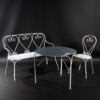TRÄDGÅRDSMÖBEL, 3 delar. Järn.