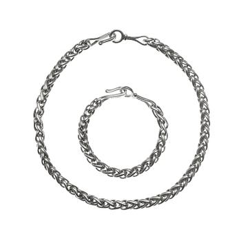 630. VIVIANNA TORUN BÜLOW HÜBE, collier och armband, Georg Jensen, Köpenhamn efter 1945, sterling.