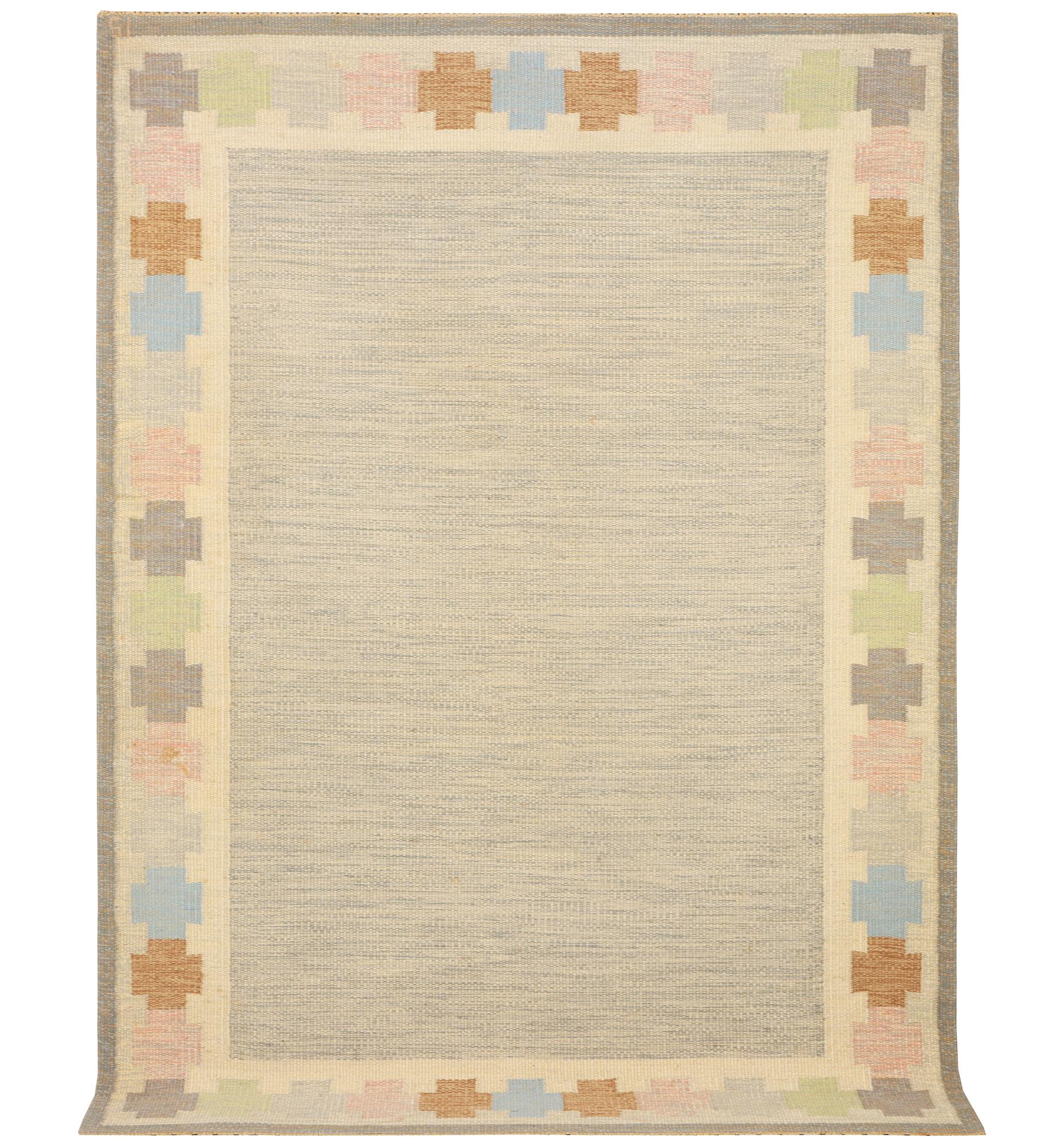 Ingegerd Silow, a flat weave carpet, signed IS, c. 240 x 170 cm.