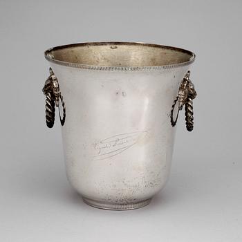 CHAMPAGNEKYLARE, nysilver, 1900-talets andra hälft.