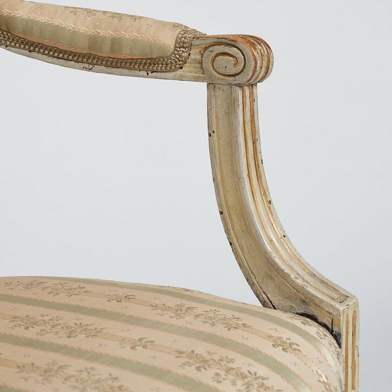 A pair of Gustavian armchairs by E Ståhl.