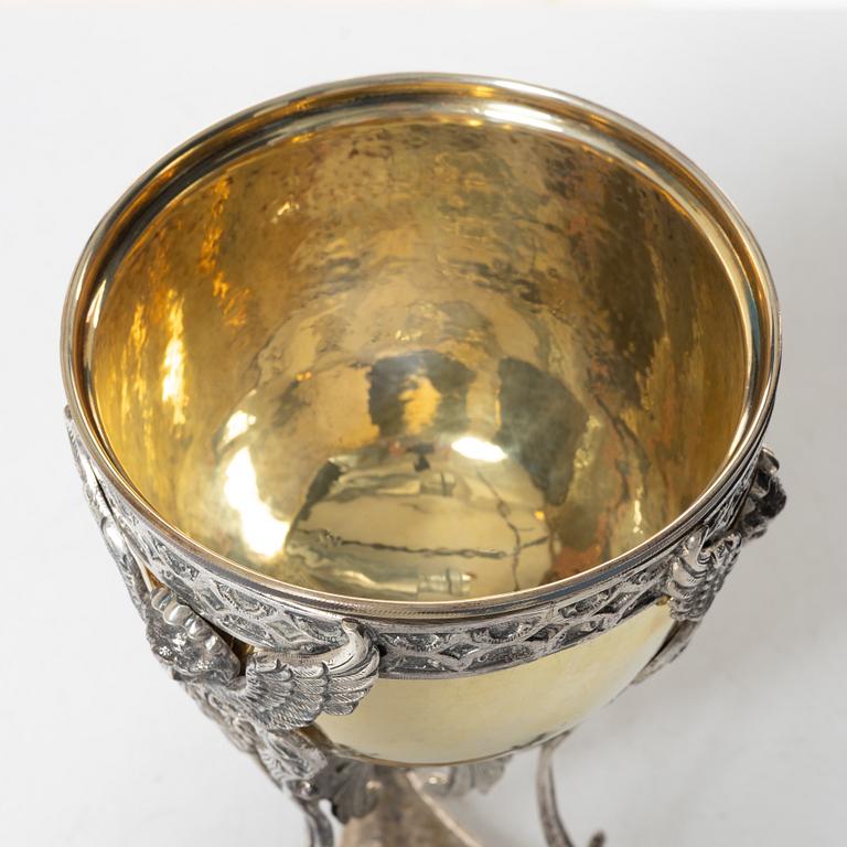 An Empire style silver bowl, Lale Silverware & Co Ltd, Istanbul, Turkey, 20th Century.