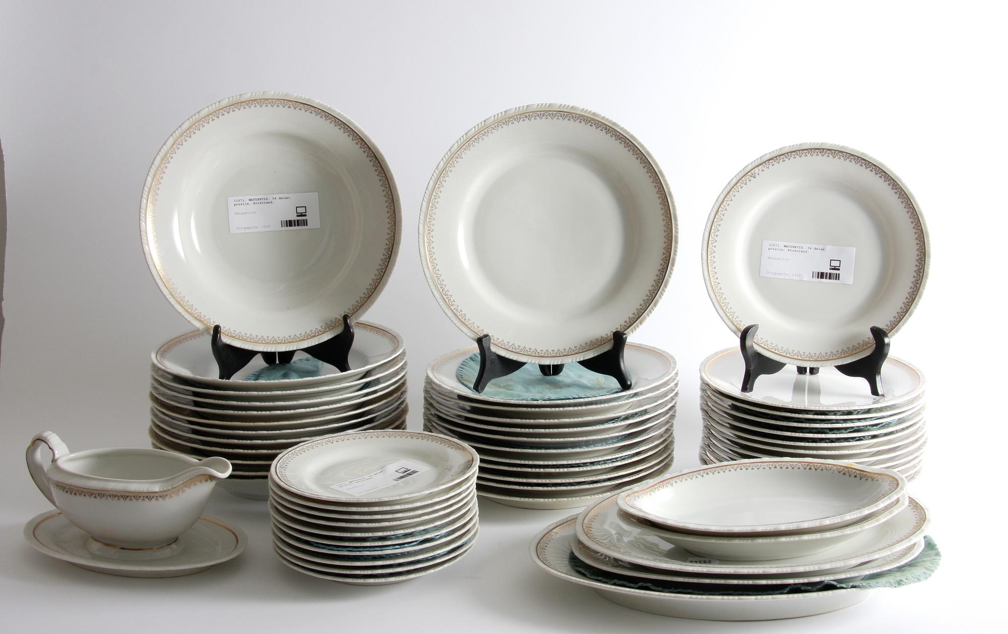 MATSERVIS, 54 delar, porslin, Rörstrand.