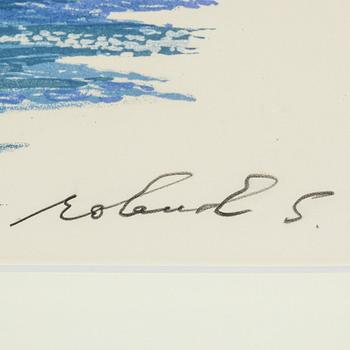 ROLAND SVENSSON, colour lithopgraph. Signed and numbered 106/360 .