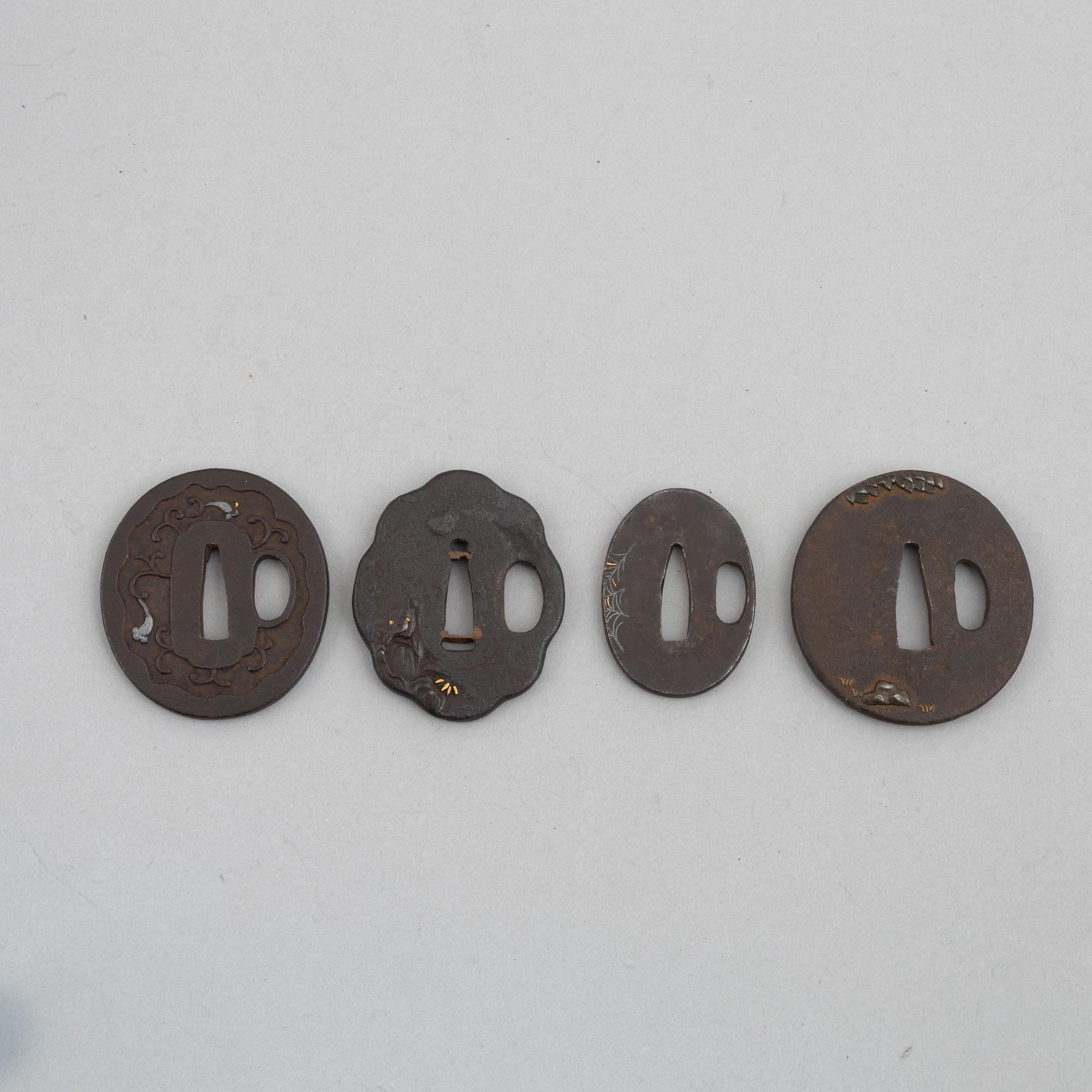 Tsuba 4 st, Japan, Edo,.