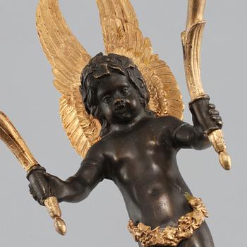 VÄGGAPPLIQUER, ett par, empirestil, 1900-talets andra hälft.