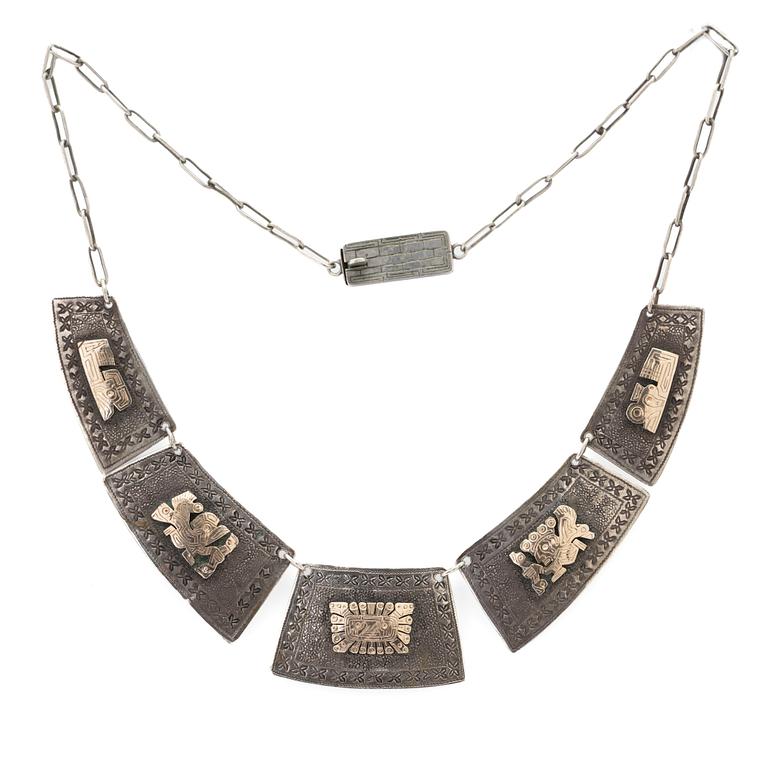 Halsband av silver, Sydamerika 1950/60-tal.