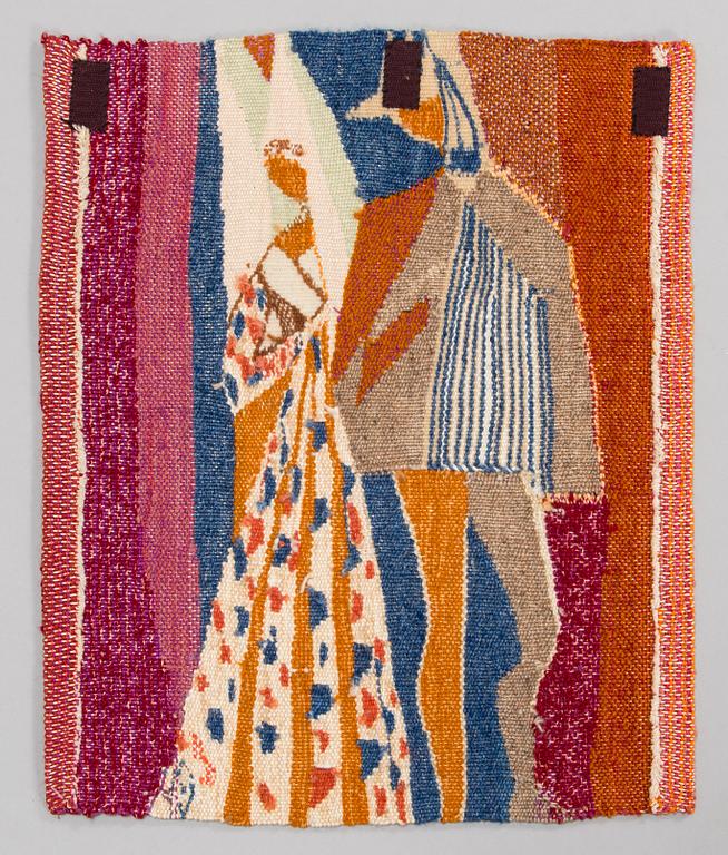 Eva Anttila, a tapestry signed EA.