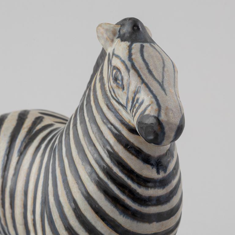 Lisa Larson, figurin, stengods, "Zebra", ur serien "Stora Zoo", Gustavsberg.