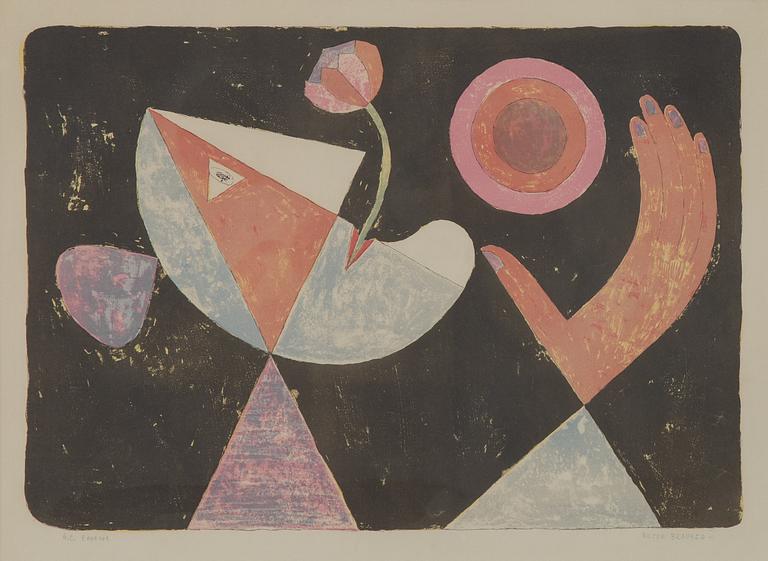 Victor Brauner, lithograph in colours, 1955, signed Hc.