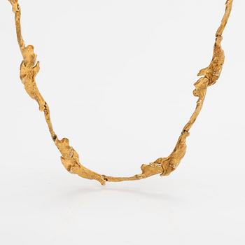 Björn Weckström, A 14K gold necklace "Orchid Psychedelic". Lapponia 1972.