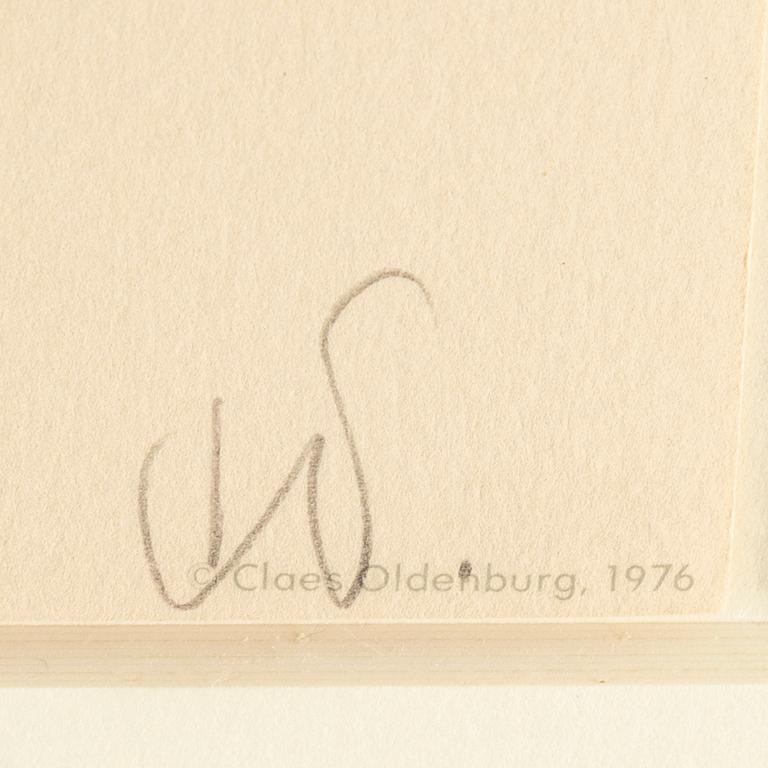 CLAES OLDENBURG, lithograph, 1976, signed in pencil and numbered 30/75.