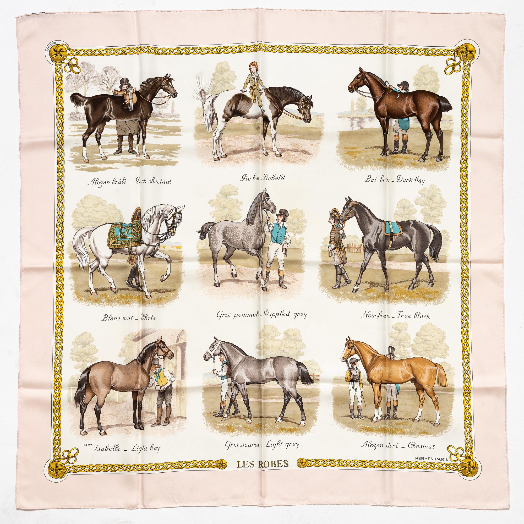Hermès, scarf, "Les Robes".