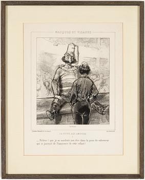 PAUL GARVARNI, efter 4 st, litografier/illustrationer, 1900-tal.