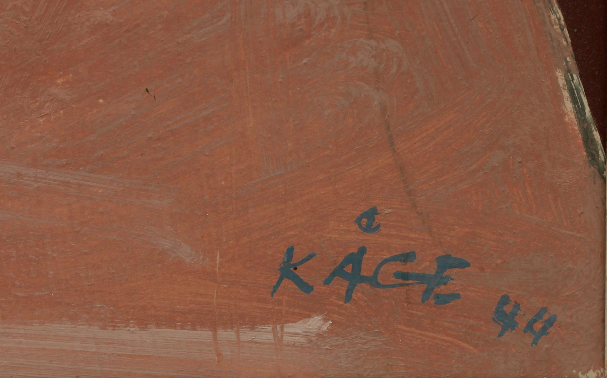 WILHELM KÅGE, olja på pannå, sign o dat 44.