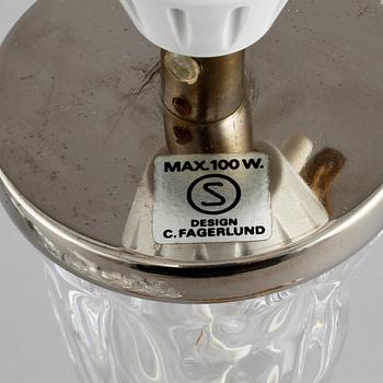 BORDSLAMPOR, Carl Fagerlund, Orrefors, 1900-tal.