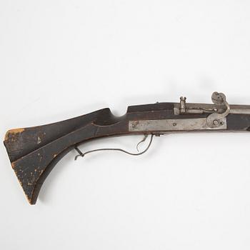 A first half of the 17th Century match lock musket.