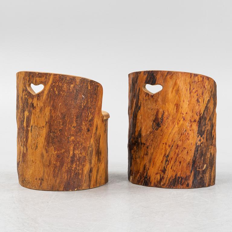 A pair of mid 20th century chairs.