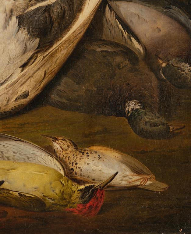 Jacob Xaver Vermoelen, Still Life with Pet Birds.