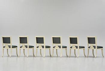 A set of eight (6+2) klismos-chairs attributed to C. J. Wadström (master 1788-1816).